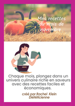 Mon Ebook de recettes de Novembre