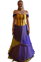 Prinzessin Kleid lila-gelb
