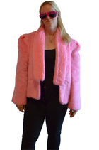 Jacke rosa Plüsch