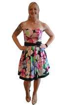 Cocktail Kleid Blumenmuster