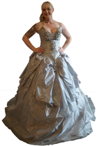 Prinzessin Kleid silber