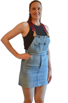 Jeans-Latzkleid