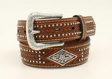 Western Ledergürtel für Kinder "Basket and Silver"