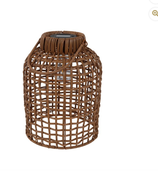 Rattan Bruin Cylinder vorm solar lamp