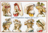 クラシック　ポストカード39　Les chapeaux sages au XV111 F14