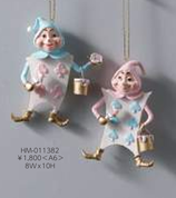 HM-011382　8Wx10H　トランプ人形オーナメント