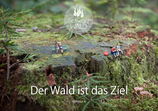 Postkarte SW Miniatur Baumstamm
