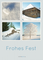 Postkarte Frohes Fest Quartett Schwarzwald