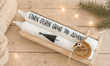 Geschenkset Kerzen "Einen lieben Gruss im Advent"