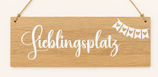 Schild "Lieblingsplatz"