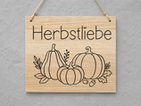 Schild "Herbstliebe"