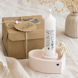 Geschenkset "Zum Muttertag" mit Herz Kerzenhalter