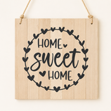 Schild "Home sweet Home" (Kranz)
