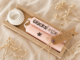 Geschenkset Kerzen klein "Glückskerze" Rosa