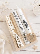 Geschenkset Kerzen "New Home / Viel Glück im neuen Zuhause"