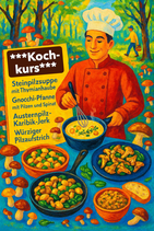 Pilzküche mit Charme - großer Auftritt für kleine Hüte