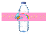 Birthday Cute Rainbow Style Water bottle or Fruitshoot Wrapper Label Ref W6