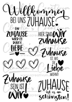 Rub On Sprüche zu Hause