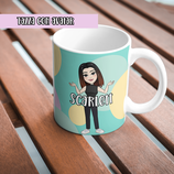 Tazza con avatar personalizzato e nome