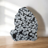 Schneeflockenobsidian Scheibe