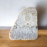 Scheibe aus Moosachat weiss