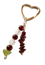 GRANAT/BERGKISTALL/PERIDOT Schlüsselanhänger