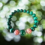 Malachit Rhodochrosit Armband