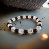 Granat Bergkristall Armband