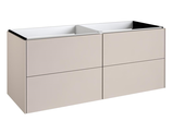 Waschtisch D-LINE 120, Doppel, cashmere grau