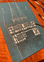 Linoldruck-Kurs Alsfelder Rathaus