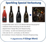 Sparkling Spezial Online Verkostung inkl. Rezeptempfehlung für ein 4 Gänge Menü