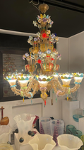Lampadario Murano Dogaressa Ca' Rezzonico Oro 24 Carati