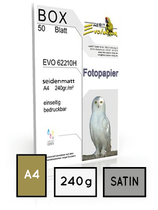 EVO 62210, satin, DIN A4, 240 gr. | 50 Blatt  |   ultra white
