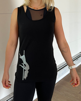 Top schwarz & grau mit Polerina