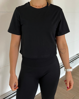 T-Shirt cropped schwarz