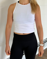 Top cropped weiß