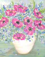 Anemonen und Vergißmeinnicht Strauß