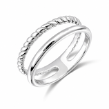 R1142 Silberring doppelt Twist