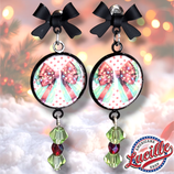 BO Cabochon longues Noeud Guirlandes