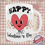 Mug St Valentin Retro Racing Heart