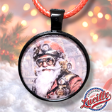 Pendentif Noël Santa Steampunk avec cordon
