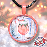 Pendentif Noël Cocktail avec cordon