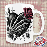 Mug St Valentin Gothic, Heart & Roses
