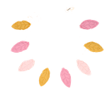 GUIRNALDA HOJAS ROSAS