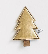 Christmas Tree gold Clip