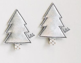 Weihnachtsbaum Silber Haarspange