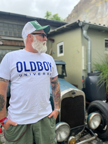 #Oldshool UNISEX Vintage Shirt 180 gr. / Stanley and Stella Creator ® cheap washed print by oldboy universe ® Fair Wear 100% Bio Cotton (Model:Mister M.)