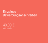 Einzelnes Bewerbungsanschreiben
