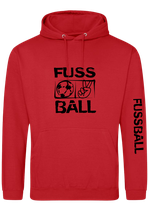 Fußball Kapuze Victory  rot/schwarz