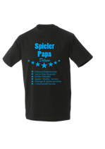 +T-Shirt HB111 Spielerpapa schwarz/neonblau